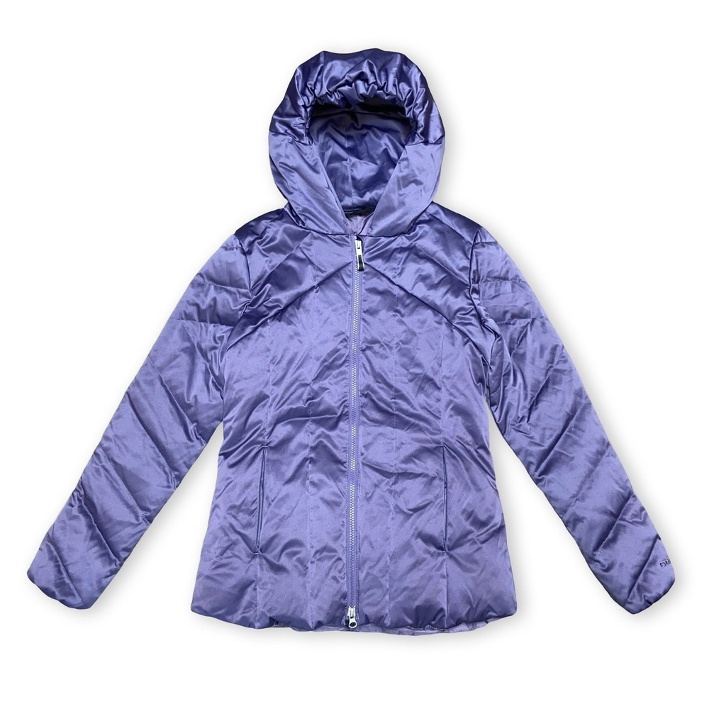 GOLITE Down Jacket Women's XS Puffer Insulated Purple Hooded Parka Goose Filled